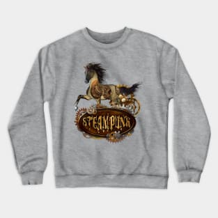 Wonderful steampunk horse Crewneck Sweatshirt